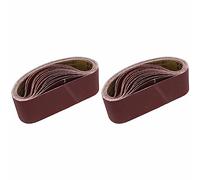 Tuminsi Banda de Lijado de óxido de Aluminio de 3 x 21 Pulgadas (75 x 533 mm), Paquete de 30 Bandas de Lijado (80120180240400 Granos) para Lijadora de Banda