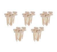 Tuminsi Mini Martillo de Madera de 150 Piezas para Cangrejo de Langosta Mariscos, Mini Mazo de Madera Maciza para Golpear la Torta del Planeta, Martillo de Madera