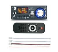 Tuminsi Placa Amplificadora Decodificadora de Audio Bluetooth 2x80W 160W Amplificador Reproductor de Audio 12V DIY Reproductor de MP3 Módulo de Radio FM para Coche TF USB