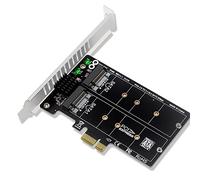 Tuminsi Tarjeta Adaptadora PH58 2 X M2 SATA una PCIE Tarjeta de VisualizacióN de Doble Disco Divisor Tarjeta de ExpansióN PCIe X1 una NGFF M2 SATA SSD