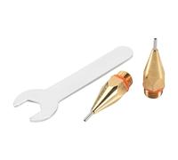 Tumintu 2 unids 1 mm diámetro apertura boquilla caliente 1.0X40 mm boquilla de cobre con boquillas llave piezas de boquilla reemplazable