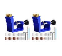 Tumintu 2 x Pocket Hole Jig Kit, Pocket Hole Drill Guide Jig Set para agujeros angulares de 15 °, para agujeros angulares en carpintería A