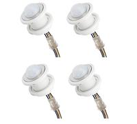 Tumintu 4X Mini Interruptor de Luz Con Sensor de Movimiento 110-220V Sensor PIR Detección Inteligente Retardo de Tiempo Detector de Inducción Infrarrojo Ajustable