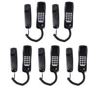 Tumintu 5X Teléfono de Pared, Teléfono con Cable, Teléfono Fijo, Teléfono Residencial, Pequeña Extensión, Pequeña Extensión para Colgar, Hotel, Oficina en Casa, Negro