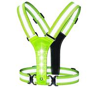 Tumintu Chaleco Reflectante LED para Correr, Equipo de Seguridad para Correr EláStico Ajustable Chaleco con Luz LED para Correr, Caminar, Andar en Bicicleta