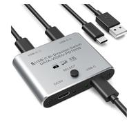 Tumintu Conmutador KVM USB-C bidireccional 8K USB-C Video Switch 8K 60Hz/4K 144Hz Soporta 100W PD 10Gbps Transferencia de Datos