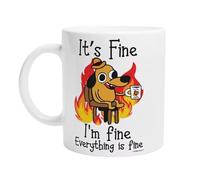 Tumintu de café, de café, divertida, reutilizable, divertida de café con el texto It'S Everything is Fine para café