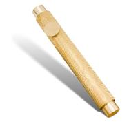 Tumintu Fancy Vintage Brass Pocket Pen Mini, Small Short& Compact Ballpoint Pen for Travel, Gift Pen Includes 4 Refill Units E