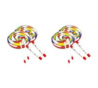 Tumintu Orff Instruments 4Pack Lollipop Drums 6Pulgada Dance Props Instrumentos de Percusión Tambor de Mano Juguetes de Educación Preescolar
