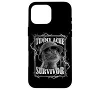 Tummy Ache Survivor Funny Cat Dramatic Lightning Band Carcasa para iPhone 16 Pro MAX
