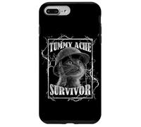 Tummy Ache Survivor Funny Cat Dramatic Lightning Band Carcasa para iPhone 7 Plus/8 Plus