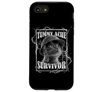 Tummy Ache Survivor Funny Cat Dramatic Lightning Band Carcasa para iPhone SE (2020) / 7/8