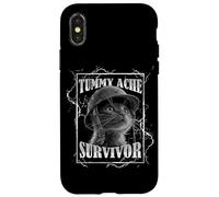 Tummy Ache Survivor Funny Cat Dramatic Lightning Band Carcasa para iPhone X/XS