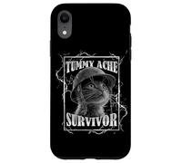 Tummy Ache Survivor Funny Cat Dramatic Lightning Band Carcasa para iPhone XR