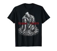 Tummy Hurts Funny Medieval Knight Gothic Art Dark Humor Camiseta