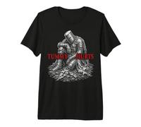 Tummy Hurts Funny Medieval Knight Gothic Art Dark Humor Camiseta Premium