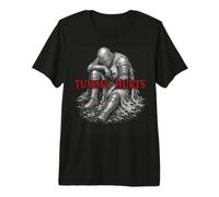 Tummy Hurts Funny Medieval Knight Gothic Art Dark Humor Camiseta Premium