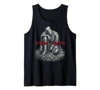 Tummy Hurts Funny Medieval Knight Gothic Art Dark Humor Camiseta sin Mangas