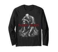 Tummy Hurts Funny Medieval Knight Gothic Art Dark Humor Manga Larga