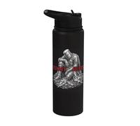 Tummy Hurts Funny Medieval Knight Gothic Art Dark Humor Stainless Steel Insulated Water Bottle