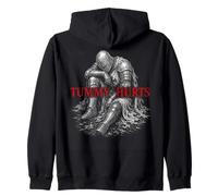 Tummy Hurts Funny Medieval Knight Gothic Art Dark Humor Sudadera con Capucha
