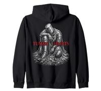 Tummy Hurts Funny Medieval Knight Gothic Art Dark Humor Sudadera con Capucha
