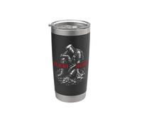 Tummy Hurts Funny Medieval Knight Gothic Art Dark Humor Vaso térmico de acero inoxidable de doble pared