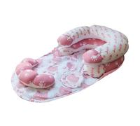 Tummy Time Mat Pillow, Toddler Seat with Sensory Toy, 75x43cm/29.53x16.93 Inches Detachable Activity Set, Soft Cushioned Design, Colorful Print for Bedroom Daycare Nursery Living Room Playtime