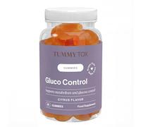 Tummy Tox Gluco Control con Fibersol 4000 mg, Cromo, Chaga y Canela de Ceylan - Apetito, Digestión - 60 Gominolas sin Azúcar, Vegano, Sabor Limón