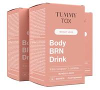 TummyTox F Burner Drink con L-Carnitina, Guaraná y Mate Verde, 30 Sobres | Bebida con l carnitina, guarana y extracto de hoja de mate verde con sabor a mango. Para 30 días, vegano, sin gluten