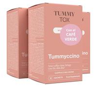 TummyTox Tummyccino, Cafe Verde, Inulina, Guarana, 30 Sobres para 1 Mes | Delicioso café con potente fórmula natural con extracto de café verde, café instantáneo, inulina y guaraná. Sin gluten