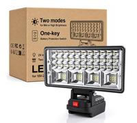 Tumnatt Luz de trabajo LED inalámbrica para Einhell 18 V PXC, 90 W, 8000 ml, luz LED de gran haz con dos puertos de carga USB, luz LED para emergencia, taller, garaje (sin batería)