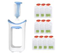 Tumnea Baby Squeeze Station Puré de Frutas Squeeze Station Infant Baby Food Maker con Squeeze Bag Herramientas de Cocina para el Hogar(Azul)