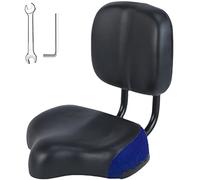 Tumnea Sillín de Bicicleta con Respaldo de Gran Tamaño - Asiento Cómodo Acolchado de Espuma Viscoelástica Ancha - Reemplazo para Cojín de Bicicleta
