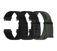 TumpCez Correa de reloj de nailon, 16 mm, 18 mm, 20 mm, 22 mm, cierre rápido, tejido transpirable, correa de repuesto ajustable, para hombre y mujer (3 unidades)