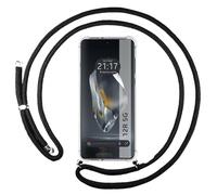 Tumundosmartphone Funda Colgante Transparente para Oneplus 12R 5G con Cordon Negro