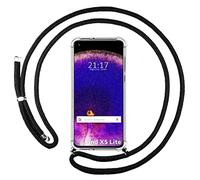 Tumundosmartphone Funda Colgante Transparente para OPPO Find X5 Lite 5G con Cordon Negro