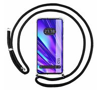Funda Colgante Transparente para Realme C55 con Cordon Negro
