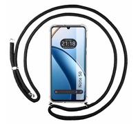 Tumundosmartphone Funda Colgante Transparente para Realme Note 50 con Cordon Negro