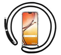 Tumundosmartphone Funda Colgante Transparente para Vivo V23 5G con Cordon Negro