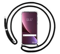 Tumundosmartphone Funda Colgante Transparente para Xiaomi 12 Pro 5G con Cordon Negro