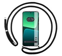 Tumundosmartphone Funda Colgante Transparente para Xiaomi 13 5G con Cordon Negro