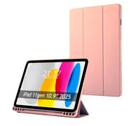 Tumundosmartphone Funda con Tapa Smart para iPad 11ª Gen. 10.9 (2025) Color Rosa