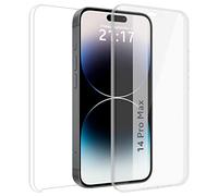 Tumundosmartphone Funda Doble Transparente Pc + TPU Full Body 360 Compatible con iPhone 14 Pro MAX (6.7)