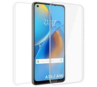 Tumundosmartphone Funda Doble Transparente Pc + TPU Full Body 360 para OPPO A76 / A96