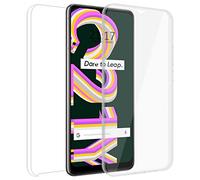 Tumundosmartphone Funda Doble Transparente Pc + TPU Full Body 360 para Realme C21Y / C25Y
