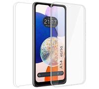 Tumundosmartphone Funda Doble Transparente Pc + TPU Full Body 360 para Samsung Galaxy A14 4G / 5G