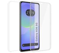 Tumundosmartphone Funda Doble Transparente Pc + TPU Full Body 360 para Samsung Galaxy A36 5G