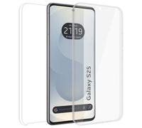 Tumundosmartphone Funda Doble Transparente Pc + TPU Full Body 360 para Samsung Galaxy S25 FE 5G