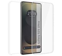 Tumundosmartphone Funda Doble Transparente Pc + TPU Full Body 360 para Samsung Galaxy S25 Ultra 5G